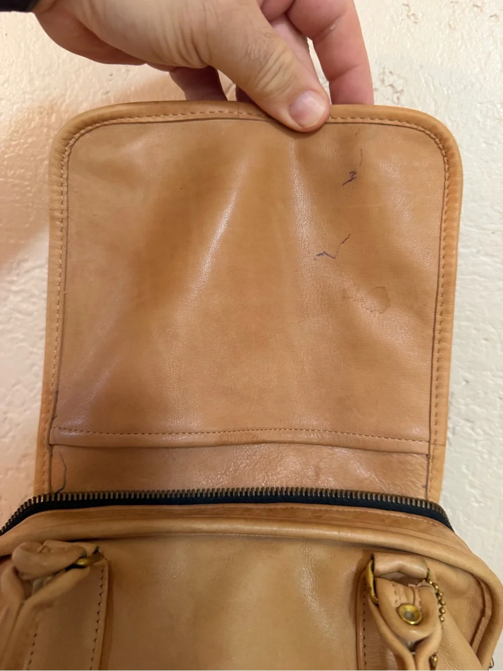 Vintage Coach 0846 Tan Leather Satchel Doctor Bag w/ Hangtag